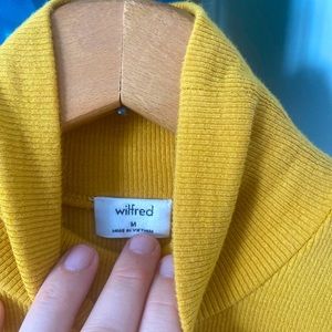 Wilfred Ultra Soft Mock-Neck Mustard Long Sleeve Shirt